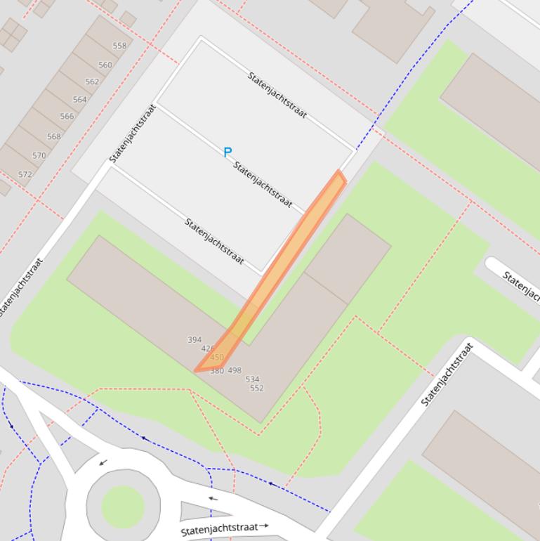 Kaart van postcodegebied 1034EV.