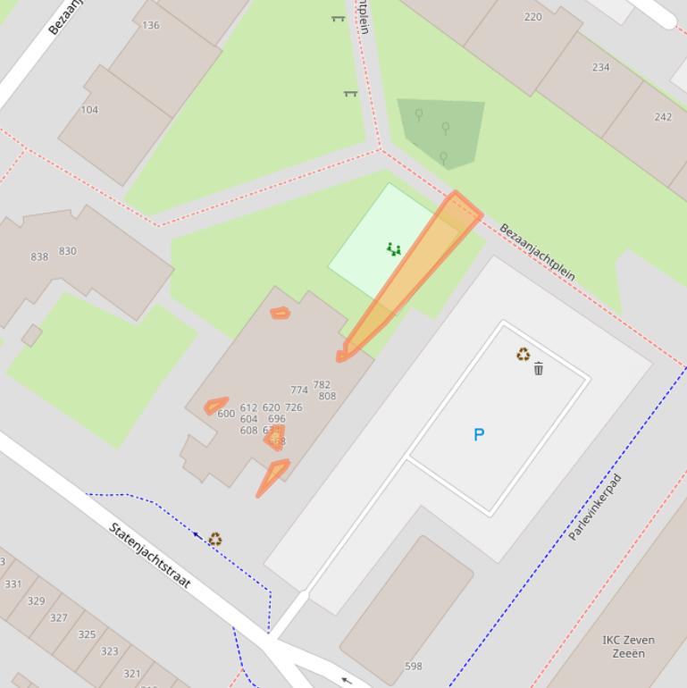 Kaart van postcodegebied 1034GC.