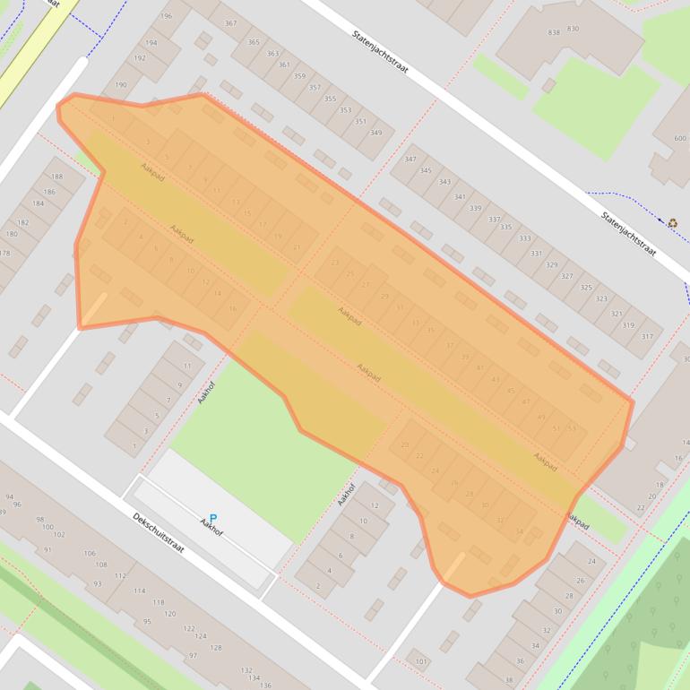 Kaart van postcodegebied 1034HC.