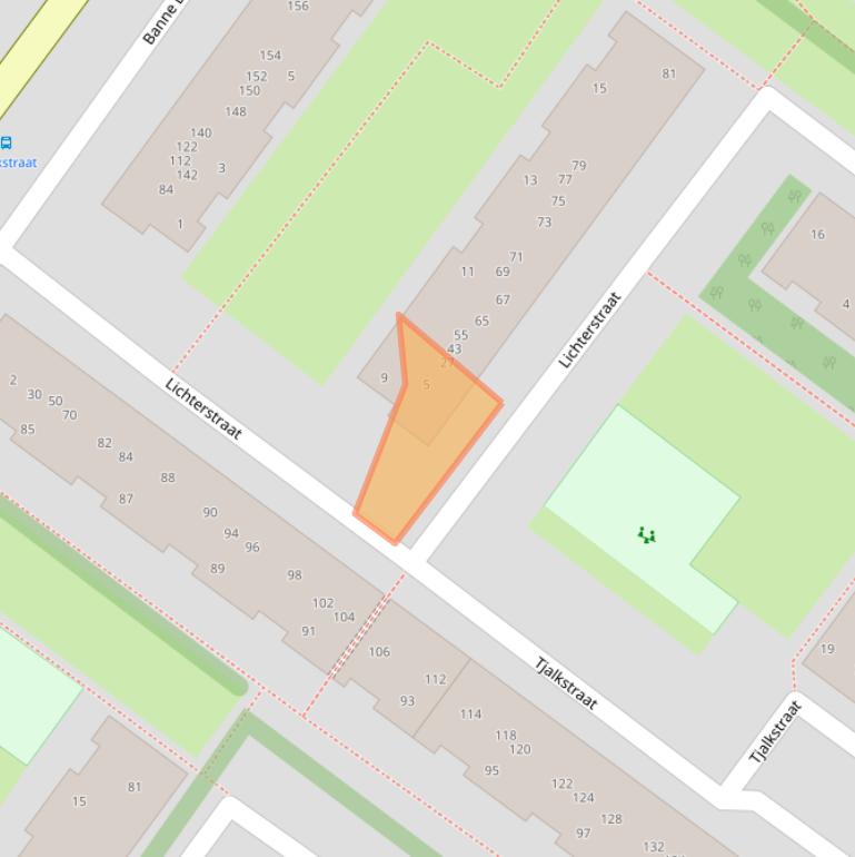 Kaart van postcodegebied 1034HL.