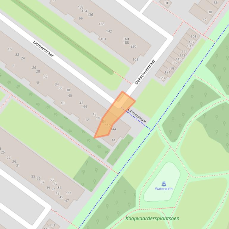 Kaart van postcodegebied 1034HR.