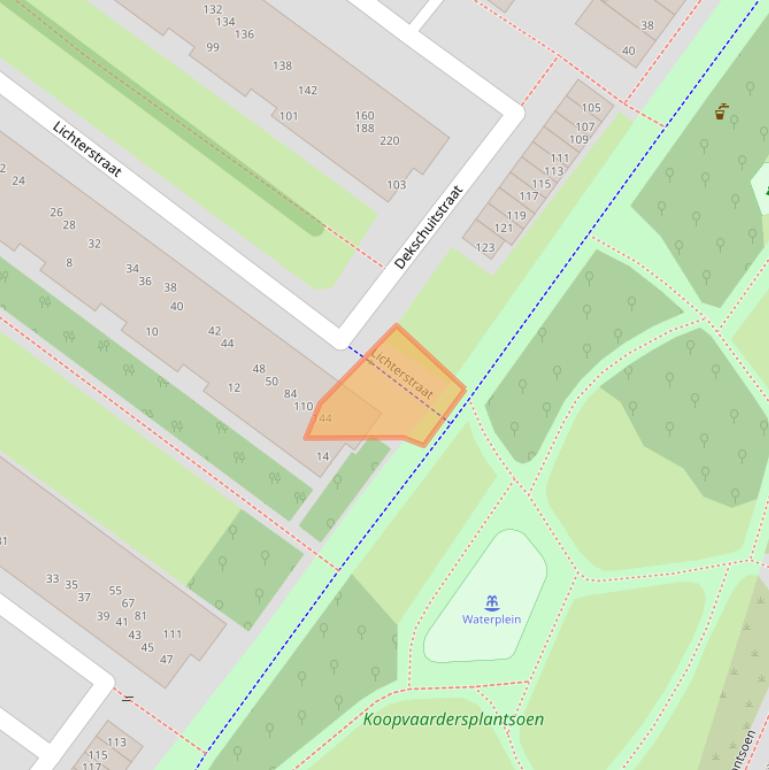 Kaart van postcodegebied 1034HS.