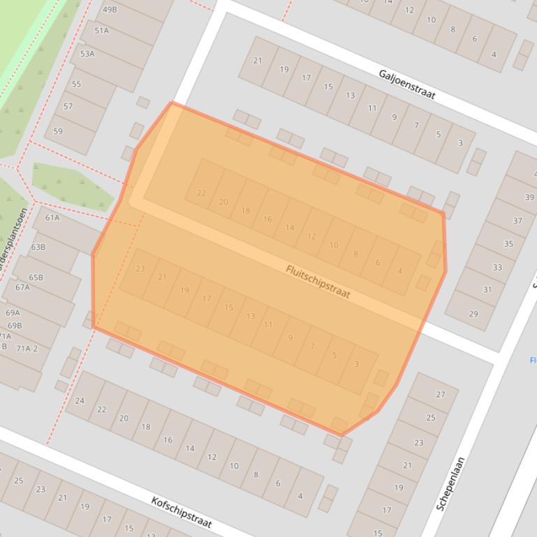 Kaart van postcodegebied 1034JJ.