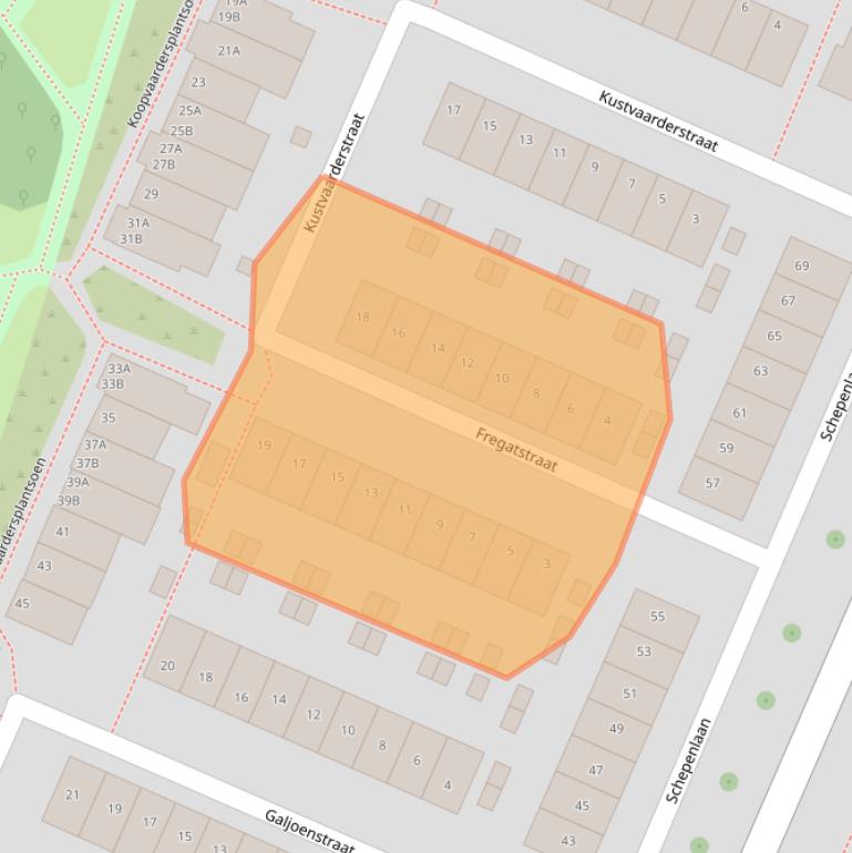 Kaart van postcodegebied 1034JK.