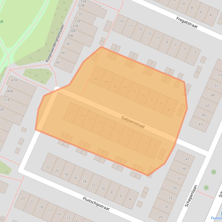 Kaart van postcodegebied 1034JL.
