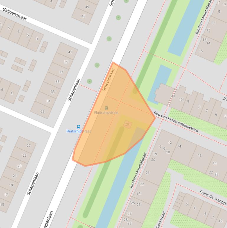 Kaart van postcodegebied 1034KD.