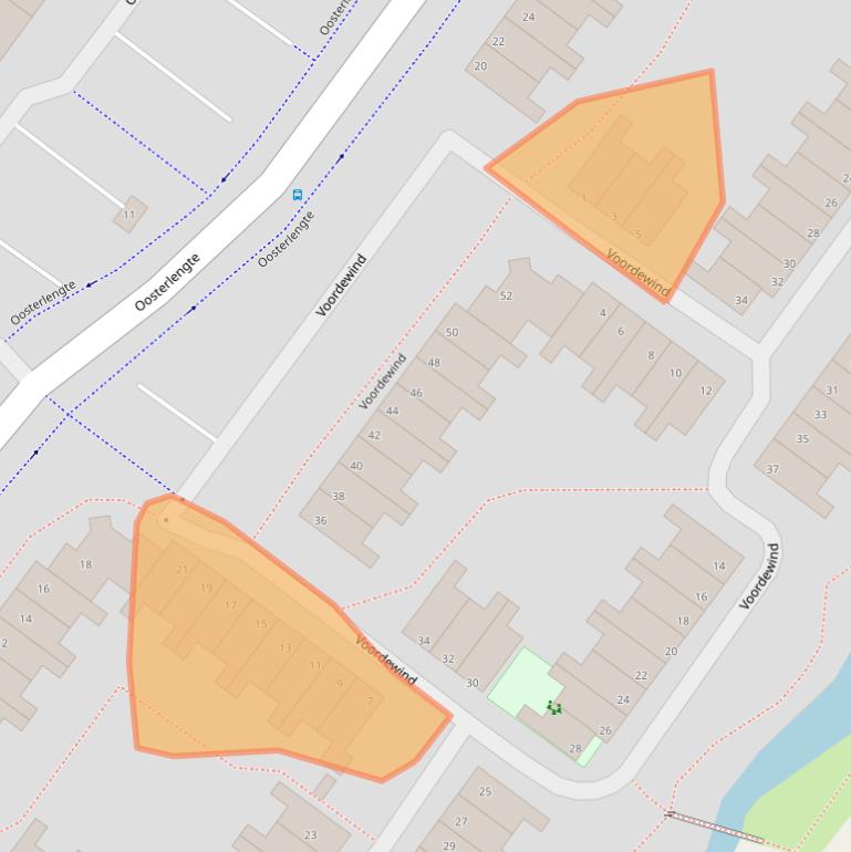 Kaart van postcodegebied 1034KS.