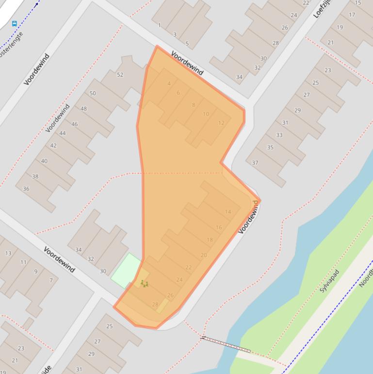 Kaart van postcodegebied 1034KT.