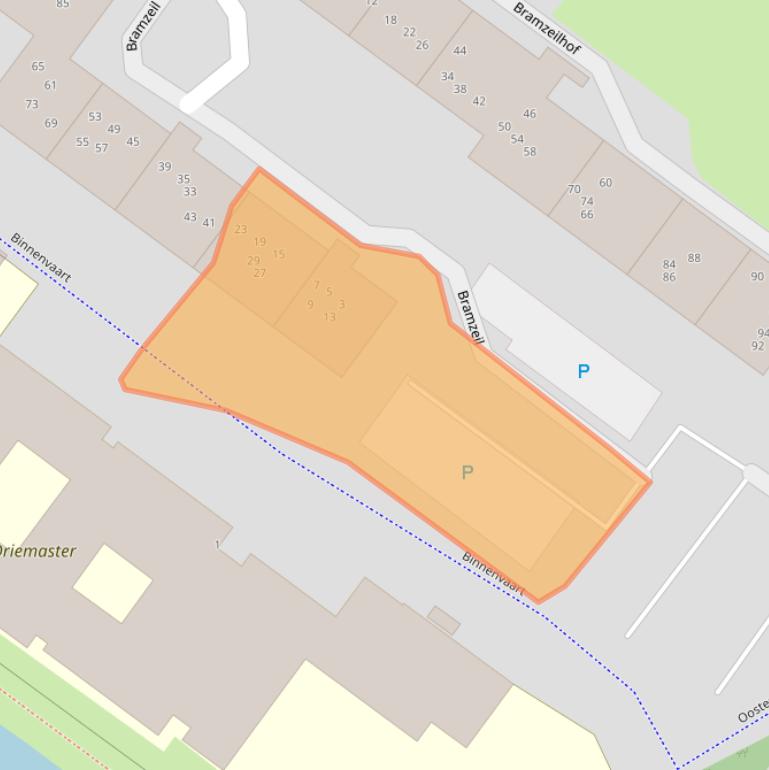 Kaart van postcodegebied 1034LA.