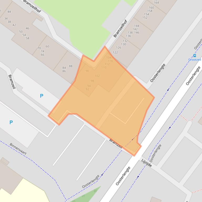 Kaart van postcodegebied 1034LK.