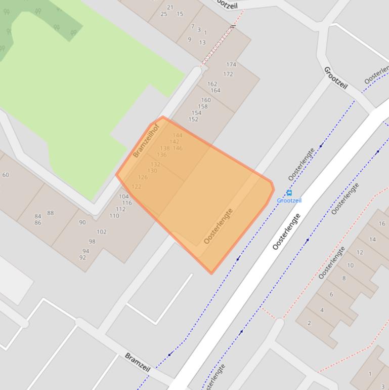 Kaart van postcodegebied 1034LL.