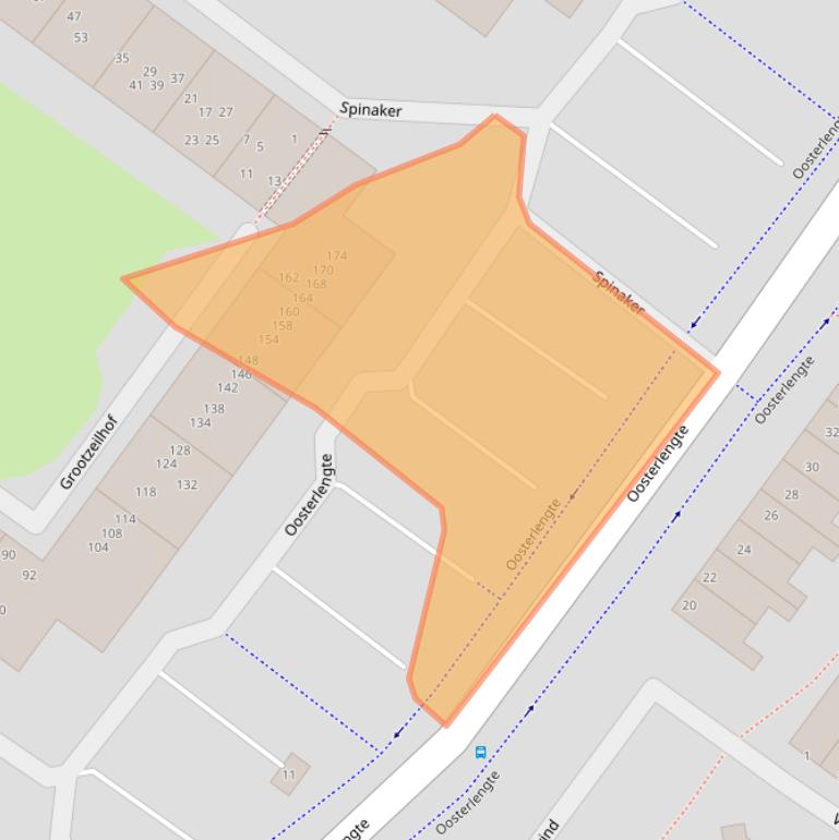 Kaart van postcodegebied 1034MC.