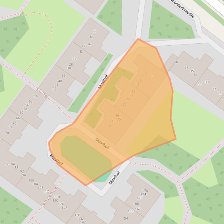 Kaart van postcodegebied 1034ND.