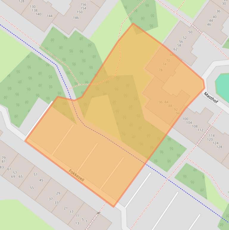 Kaart van postcodegebied 1034NH.