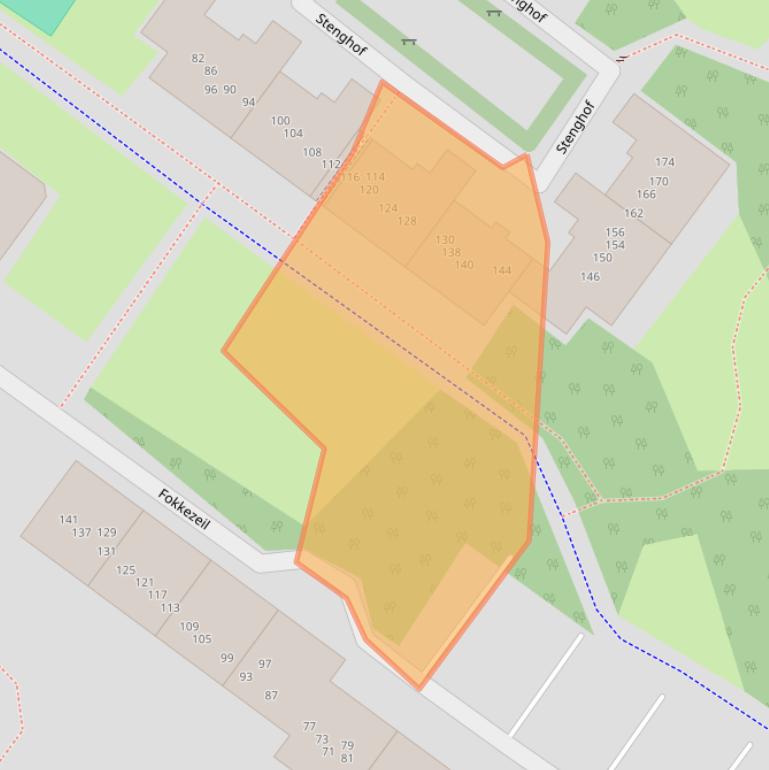 Kaart van postcodegebied 1034NR.