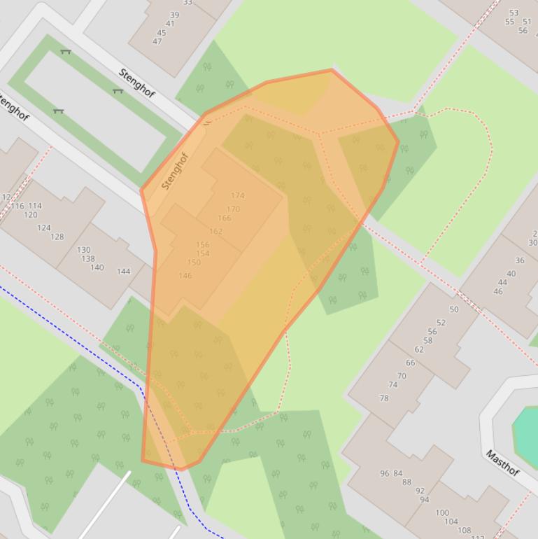 Kaart van postcodegebied 1034NS.