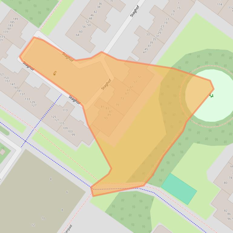 Kaart van postcodegebied 1034NV.