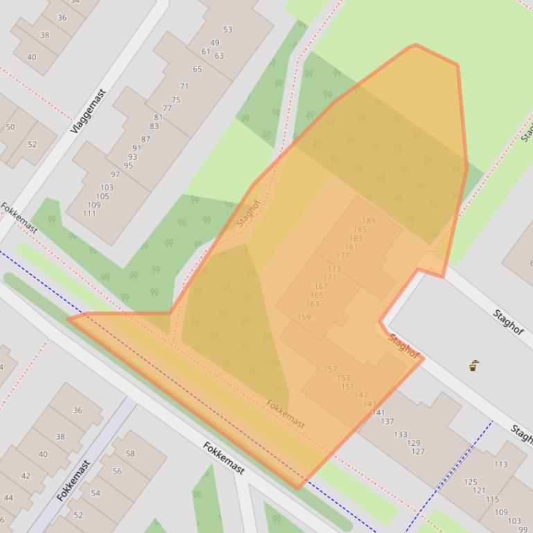 Kaart van postcodegebied 1034NZ.