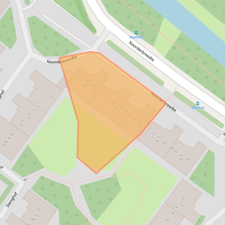 Kaart van postcodegebied 1034PK.