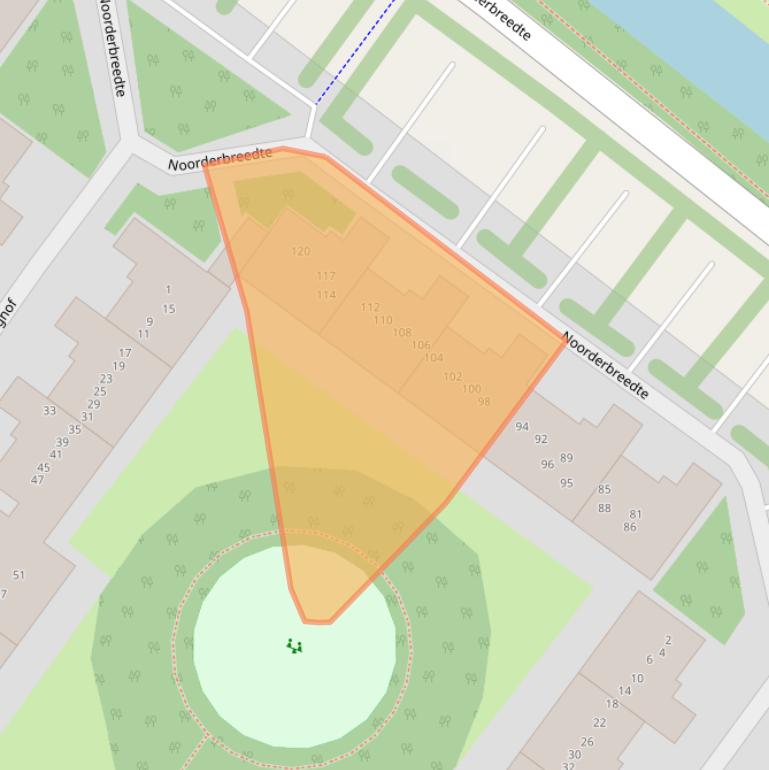 Kaart van postcodegebied 1034PM.