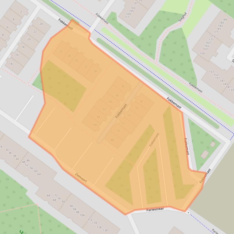 Kaart van postcodegebied 1034PW.