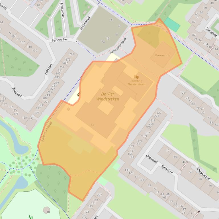 Kaart van postcodegebied 1034PX.