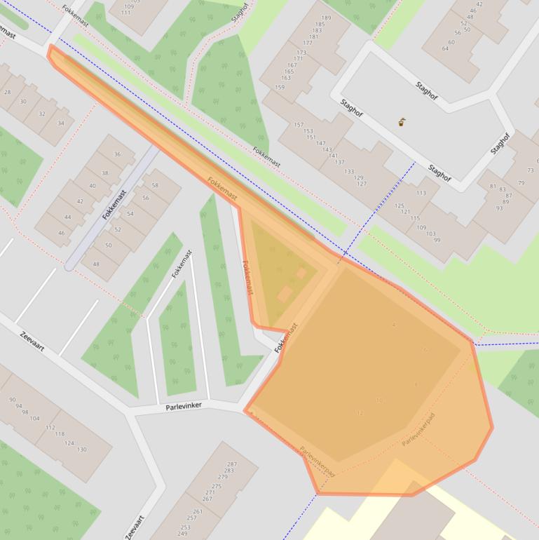 Kaart van postcodegebied 1034PZ.