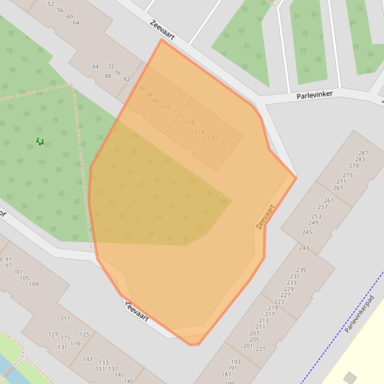 Kaart van postcodegebied 1034RC.