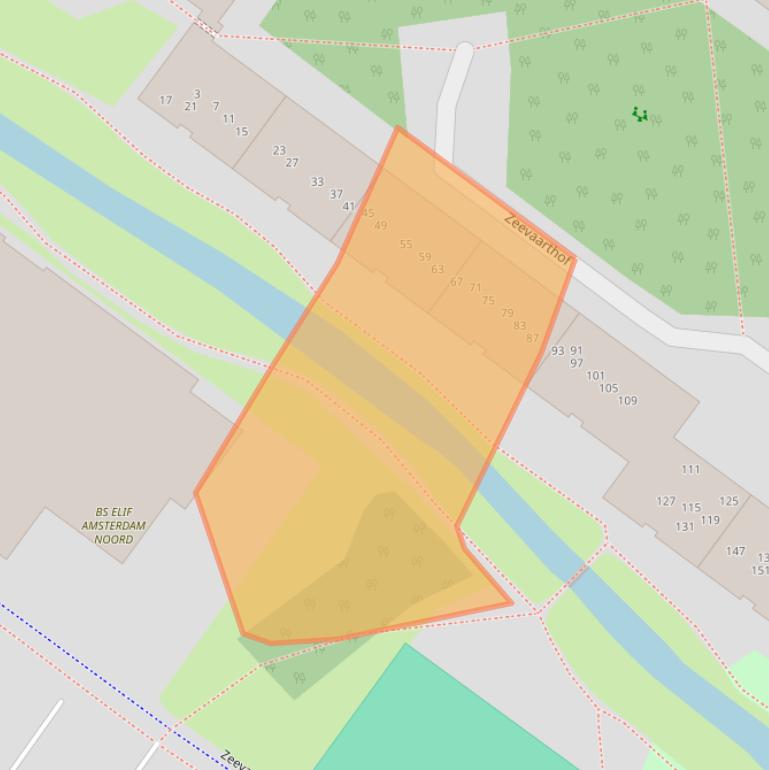 Kaart van postcodegebied 1034RE.