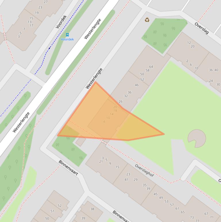 Kaart van postcodegebied 1034RL.