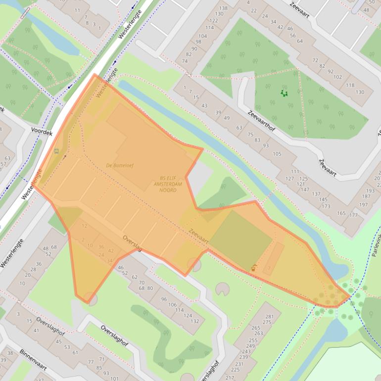 Kaart van postcodegebied 1034RR.