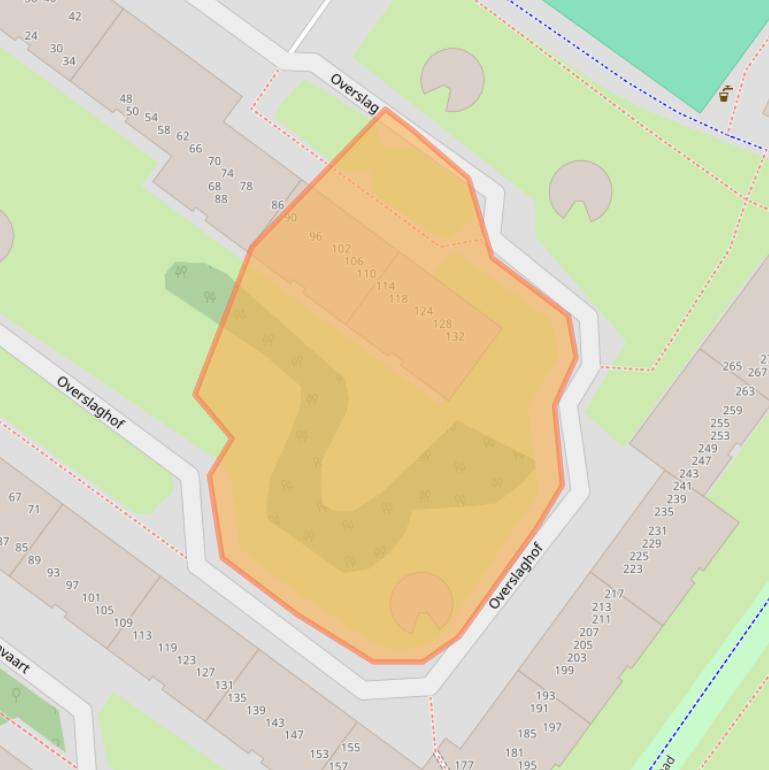 Kaart van postcodegebied 1034RT.