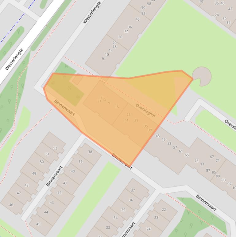 Kaart van postcodegebied 1034RV.