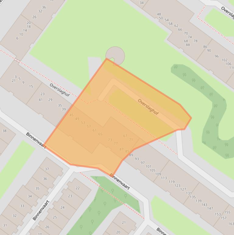 Kaart van postcodegebied 1034RW.