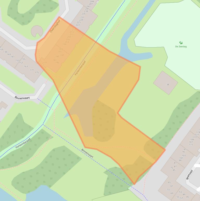 Kaart van postcodegebied 1034SB.