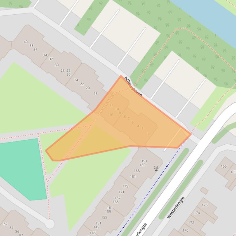 Kaart van postcodegebied 1034VA.