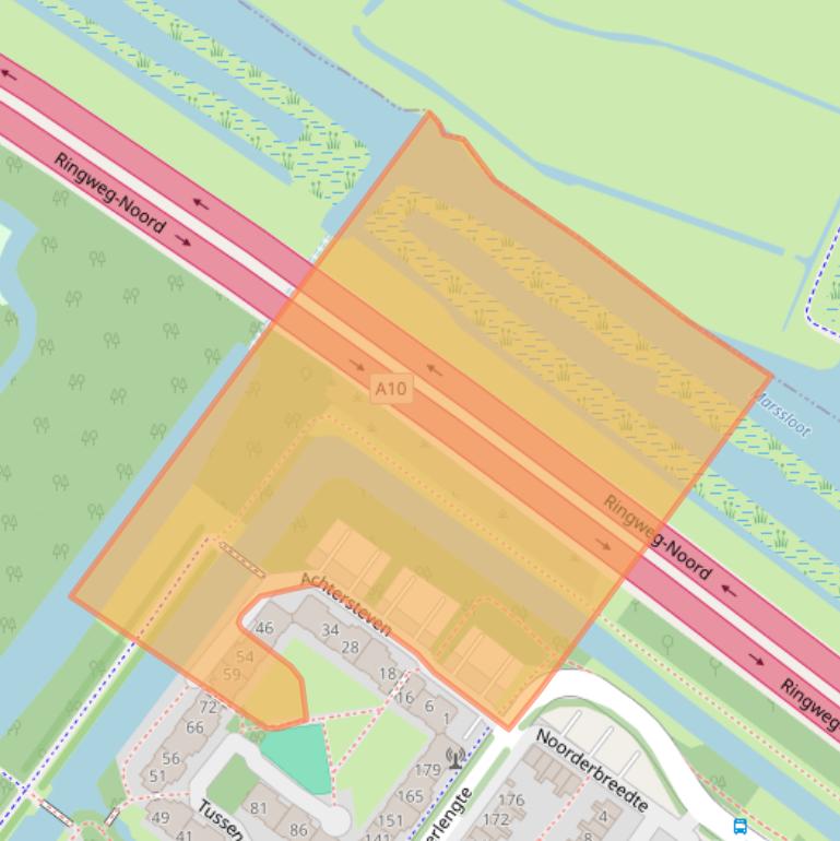 Kaart van postcodegebied 1034VD.