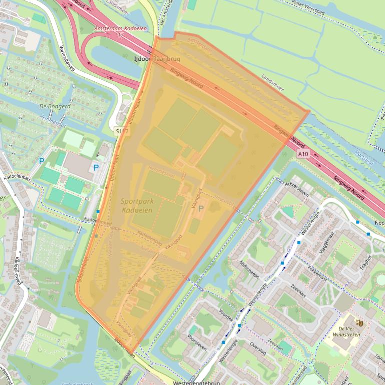 Kaart van postcodegebied 1034VG.