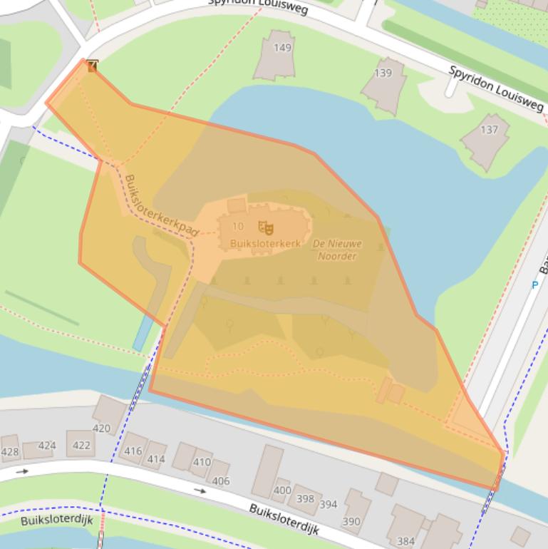 Kaart van postcodegebied 1034VZ.