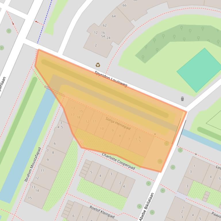Kaart van postcodegebied 1034WC.