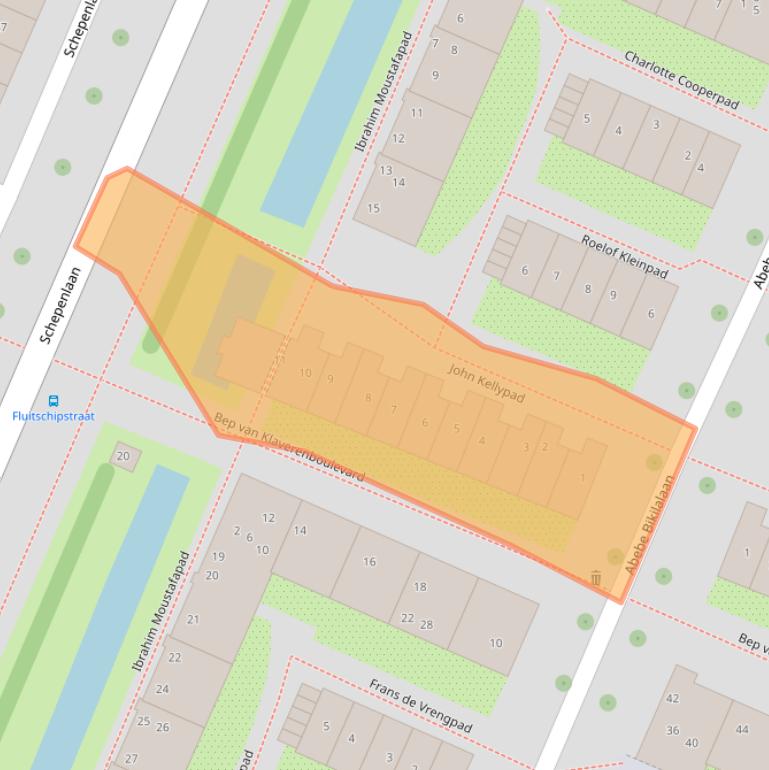 Kaart van postcodegebied 1034WG.