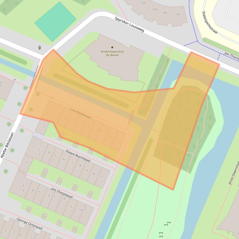 Kaart van postcodegebied 1034WH.