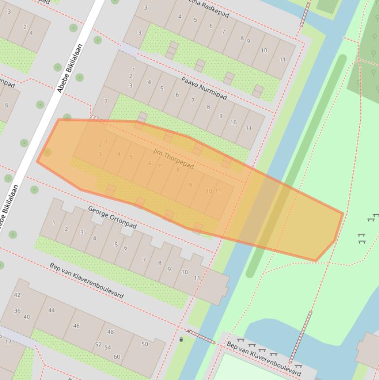 Kaart van postcodegebied 1034WK.