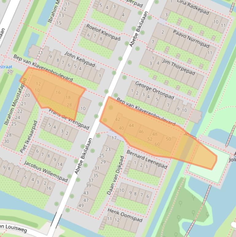 Kaart van postcodegebied 1034WP.
