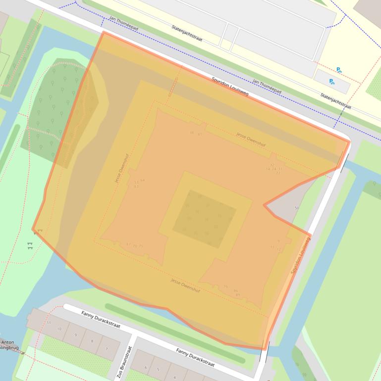 Kaart van postcodegebied 1034WT.