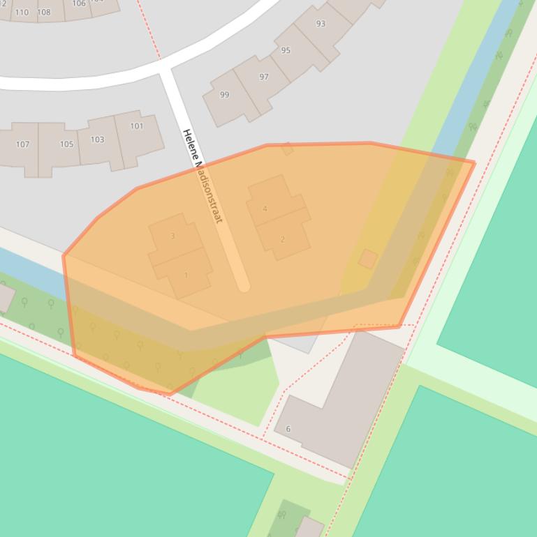 Kaart van postcodegebied 1034WZ.