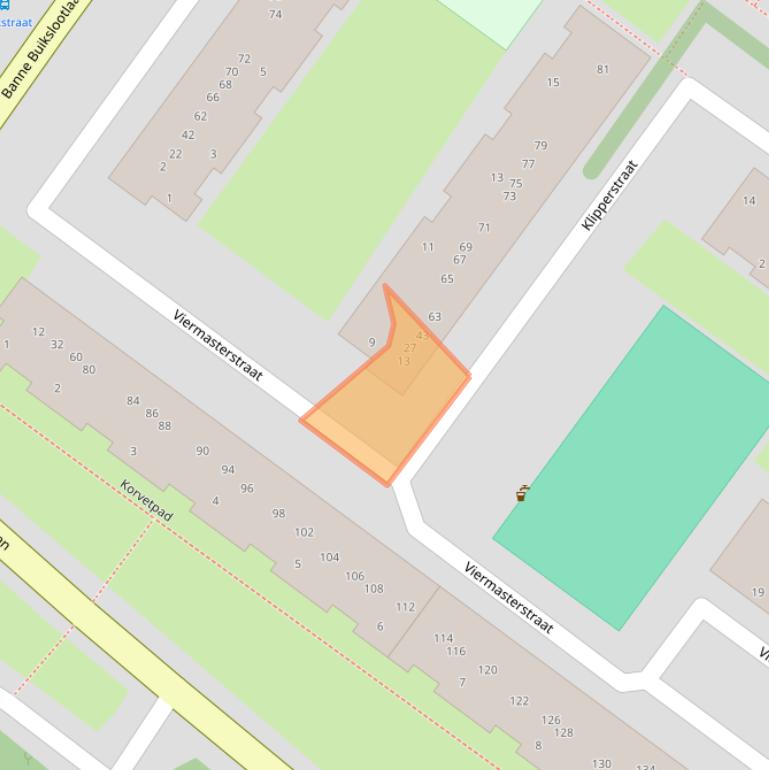 Kaart van postcodegebied 1034XH.