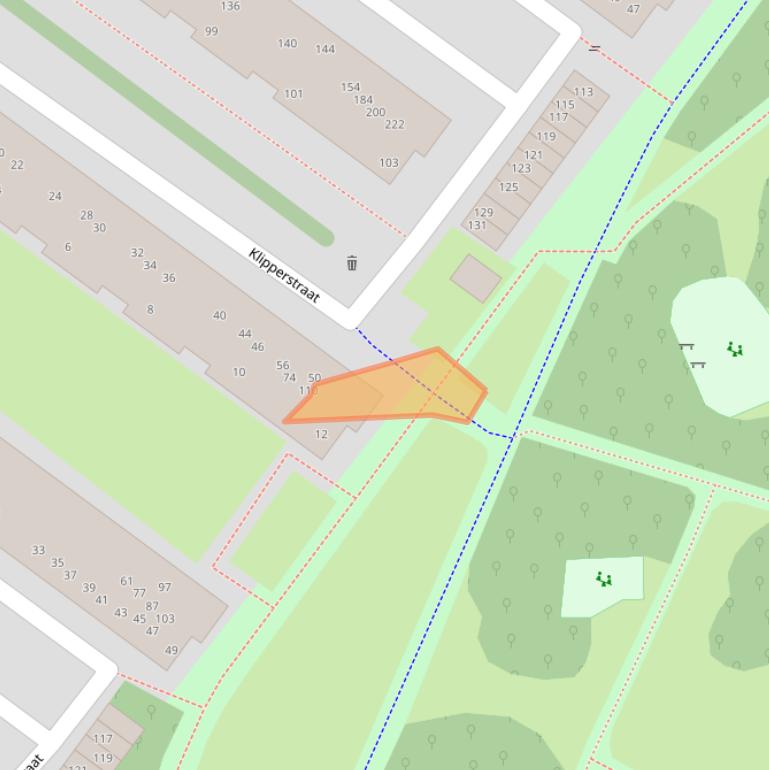 Kaart van postcodegebied 1034XM.