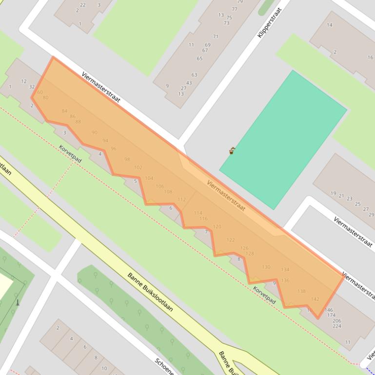 Kaart van postcodegebied 1034XT.