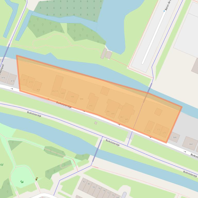 Kaart van postcodegebied 1034ZH.